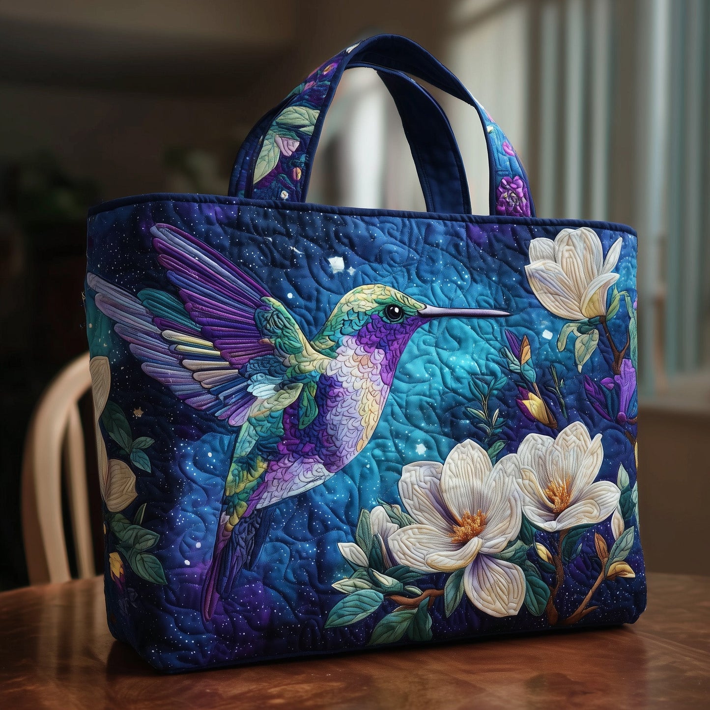 Elegant Hummingbird Quilted Tote Bag GFTOTP9763
