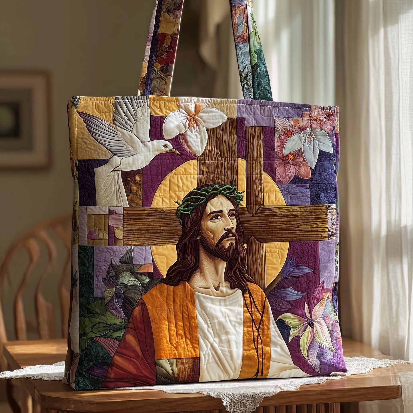 Jesus Quilted Tote Bag GFTOTP9778