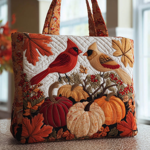 Autumn Cardinal Quilted Tote Bag GFTOTP9930