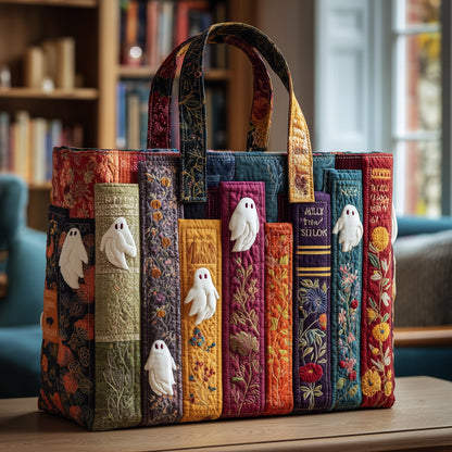 Haunted Library Quilted Tote Bag GFTOTP9935