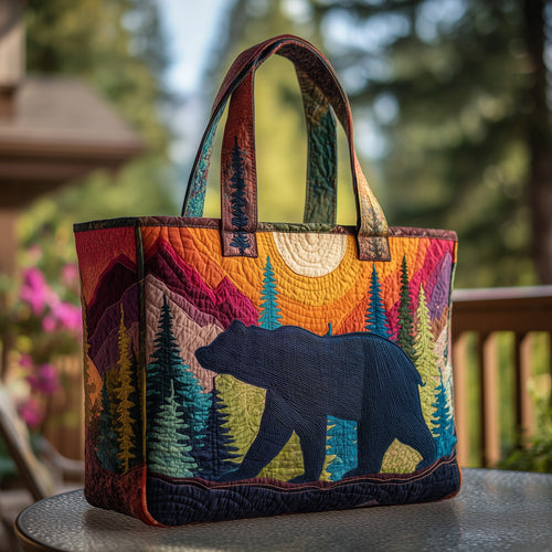 Woodland Bear Quilted Tote Bag GFTOTP9957