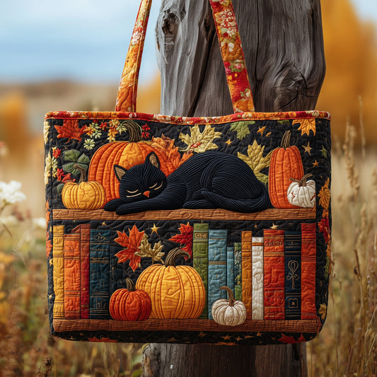 Autumn Library Quilted Tote Bag GFTOTP9981