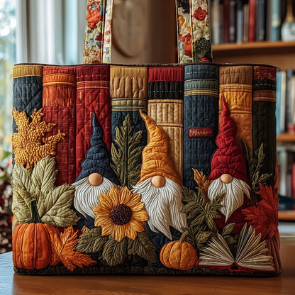 Autumn Library Quilted Tote Bag GFTOTP9992