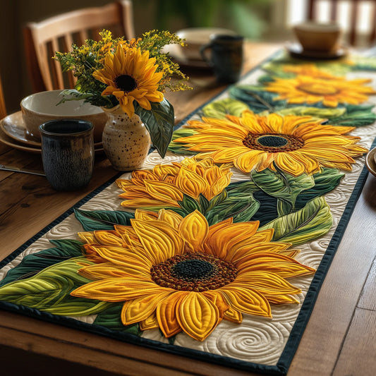 Vibrant Sunflower Quilted Table Runner GFTOXM107
