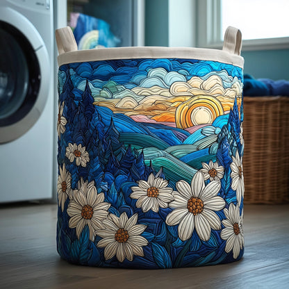 Blue Sunset Quilted Laundry Basket GFTOXM120