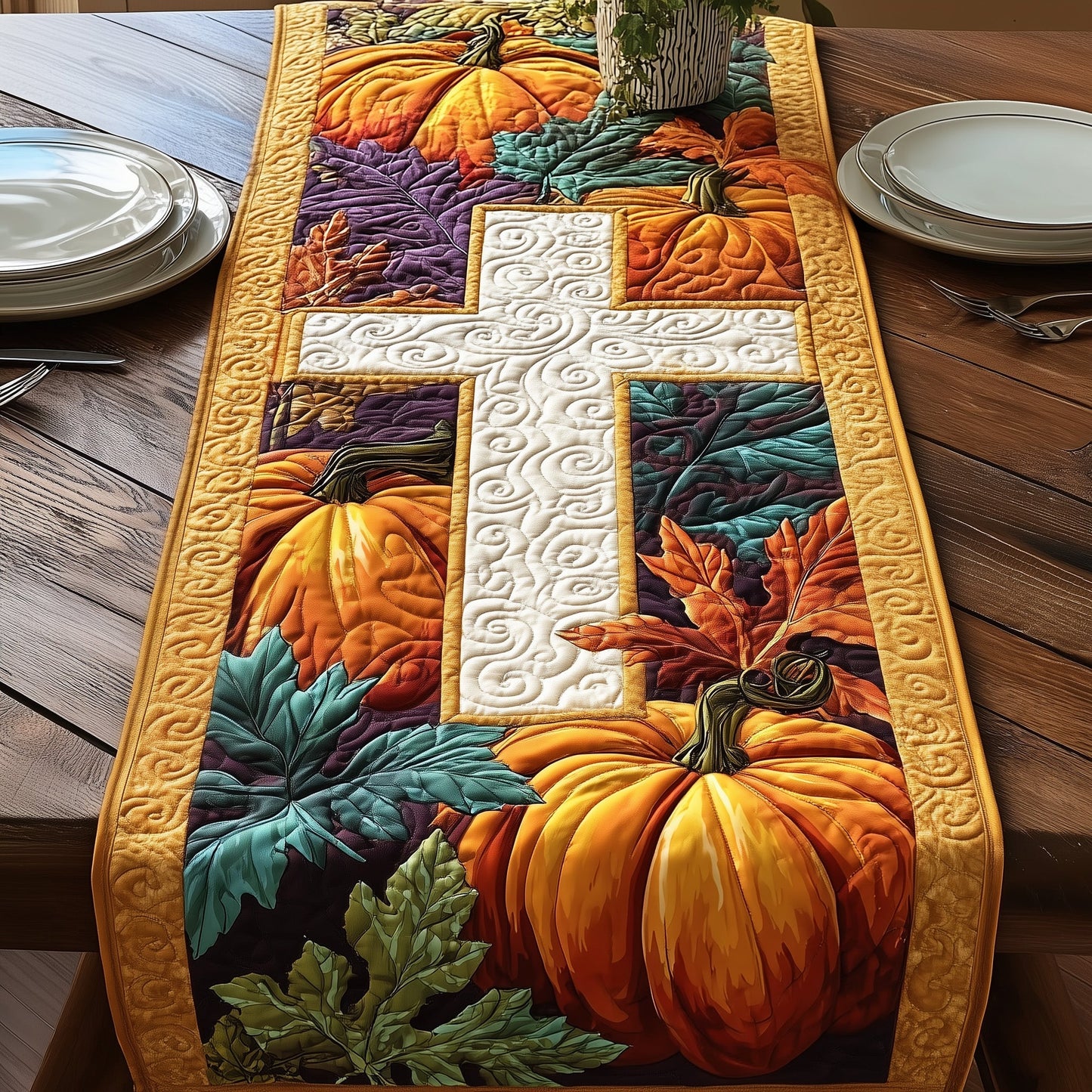 Fall for jesus Quilted Table Runner GFTOXM122