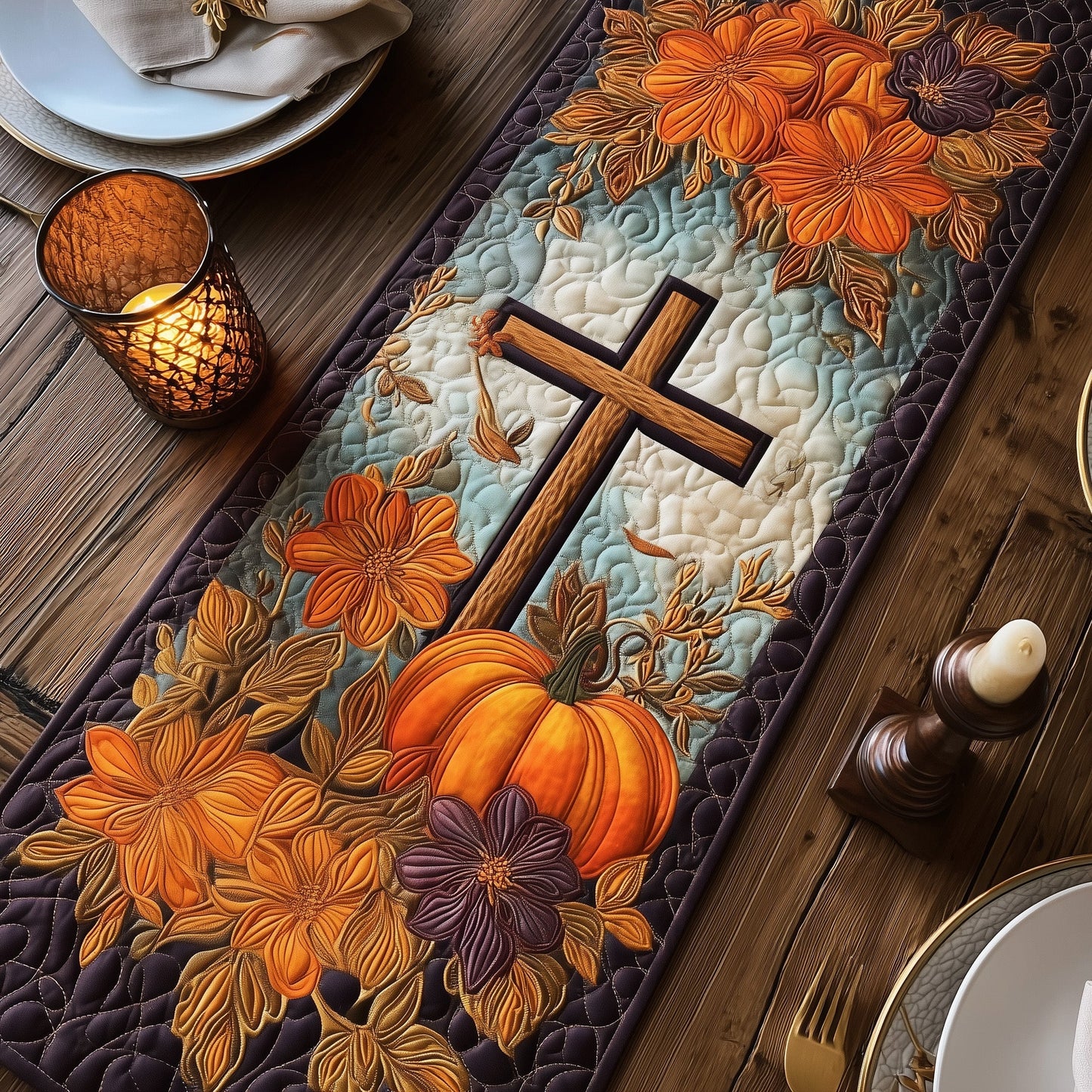 Fall for jesus Quilted Table Runner GFTOXM123