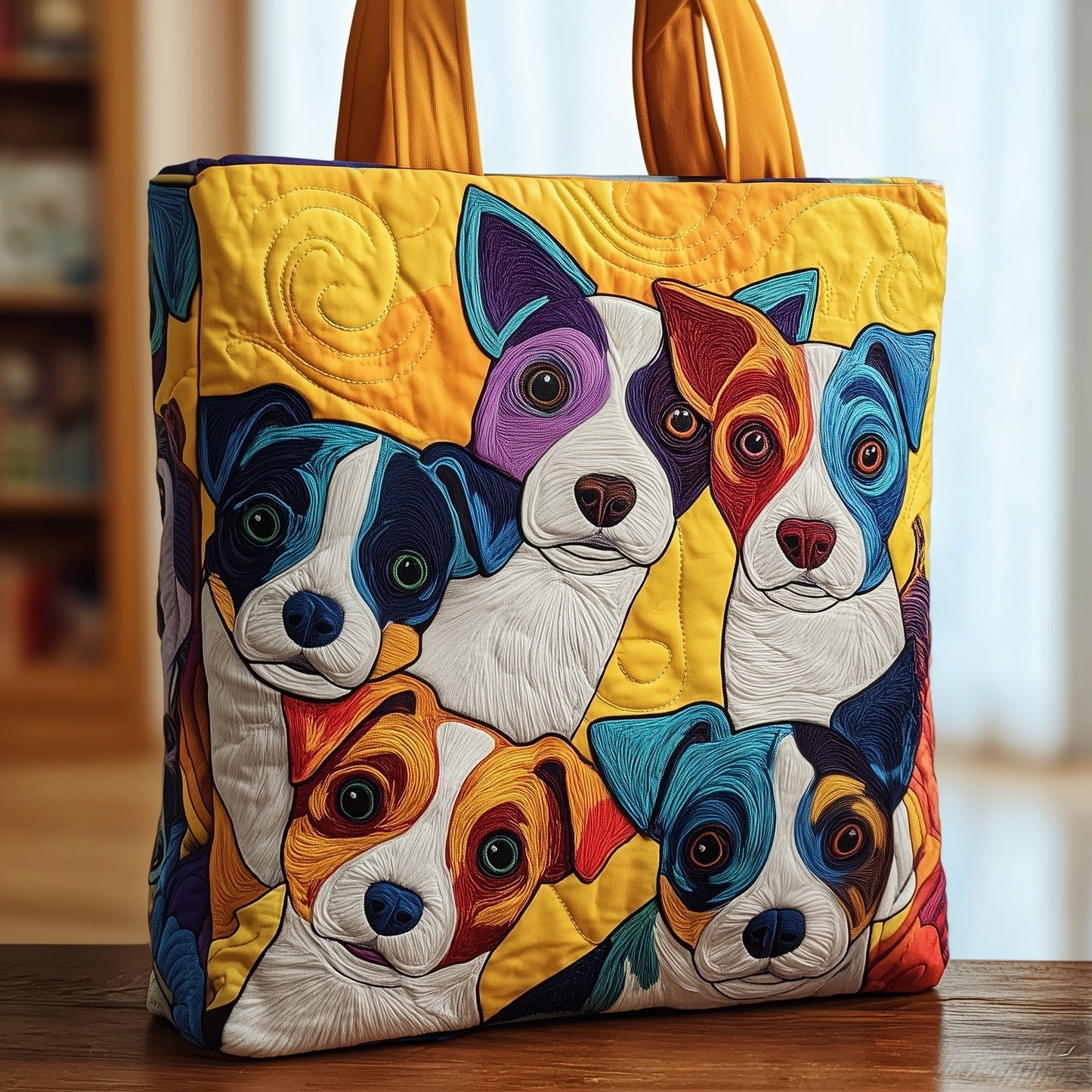 Jack Russell Group Quilted Tote Bag GFTOXM131