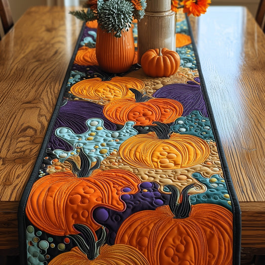 Autumn Pumpkin Quilted Table Runner GFTOXM139