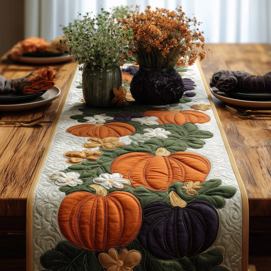 Autumn Pumpkin Quilted Table Runner GFTOXM140