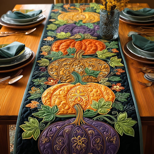 Autumn Pumpkin Quilted Table Runner GFTOXM141
