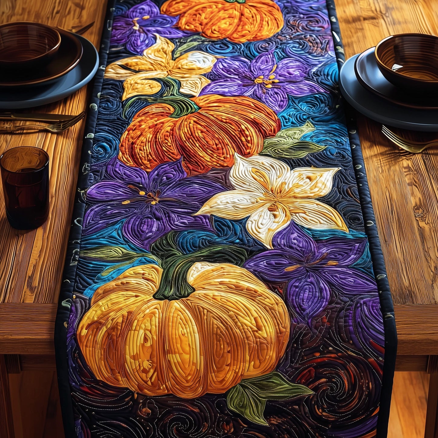 Mystic Pumpkin Quilted Table Runner GFTOXM142