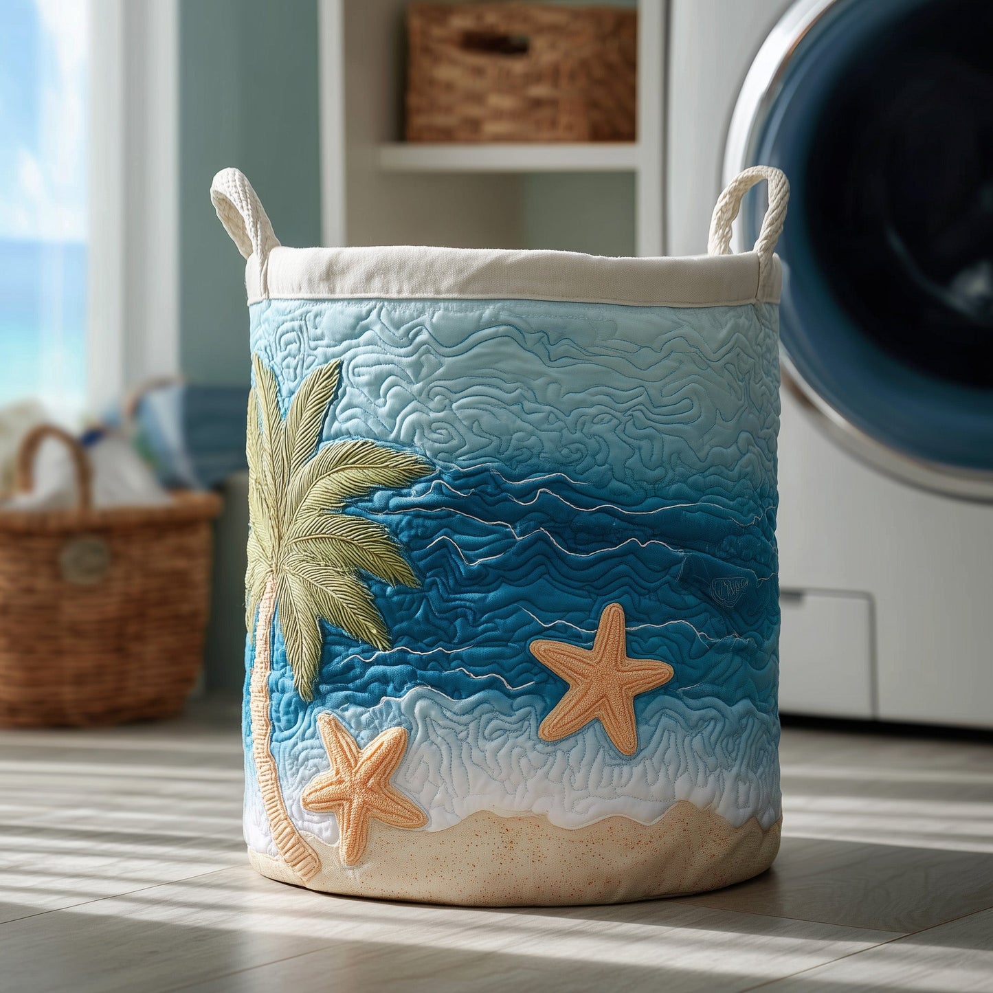 Blue Coast Quilted Laundry Basket GFTOXM143
