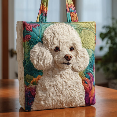 Adorable Poodle Quilted Tote Bag GFTOXM152