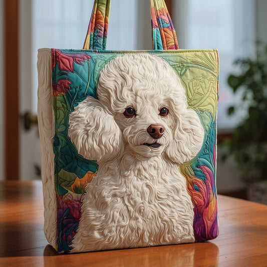 Adorable Poodle Quilted Tote Bag GFTOXM152
