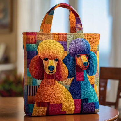 Poodle Couple Quilted Tote Bag GFTOXM155