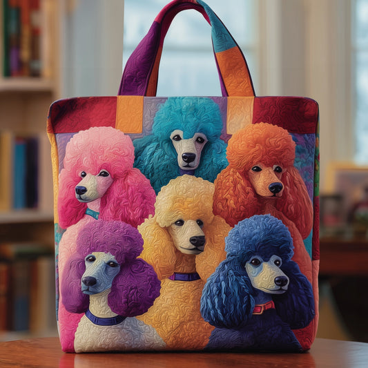 Poodle Band Quilted Tote Bag GFTOXM159