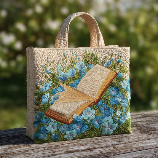 Floral book Quilted Tote Bag GFTOXM15