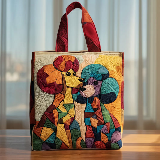 Couple Poodle Quilted Tote Bag GFTOXM160