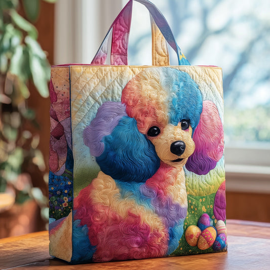 Easter Poodle Quilted Tote Bag GFTOXM162