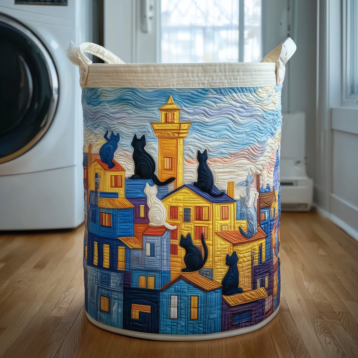 Roof Band Quilted Laundry Basket GFTOXM168