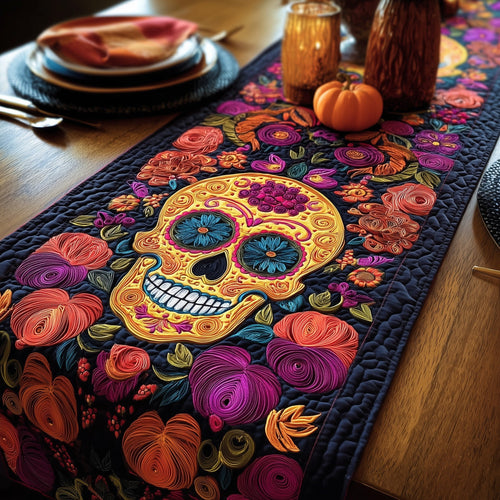 Día  De Muertos Quilted Table Runner GFTOXM170