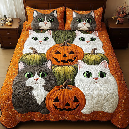 Pumpkin And Cat Duvet Cover Set GFTOXM178