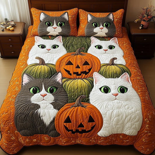 Pumpkin And Cat Duvet Cover Set GFTOXM178