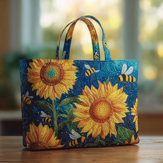 Sunflower And Bee Quilted Tote Bag GFTOXM200