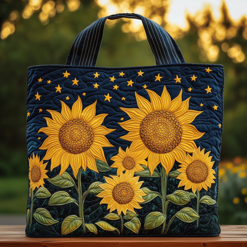 Sunflower And Stars Quilted Tote Bag GFTOXM206