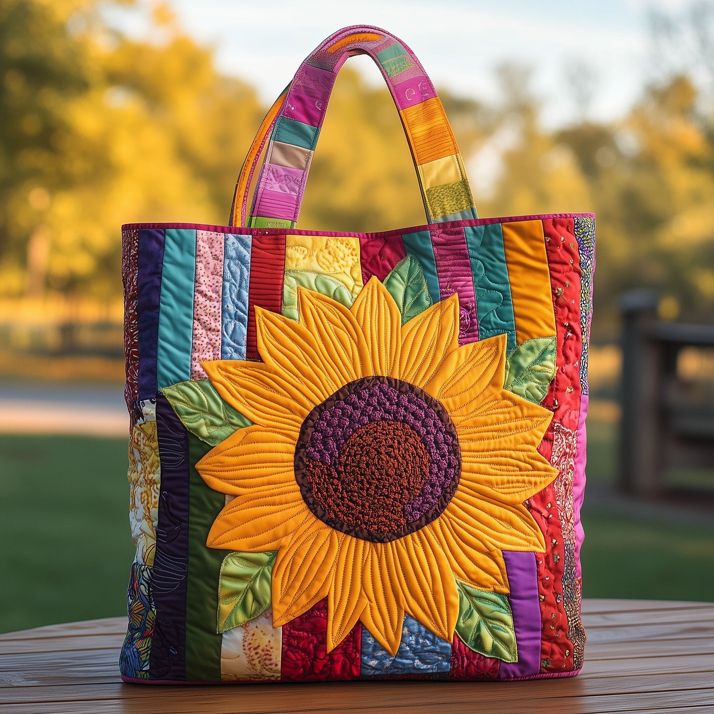 Sunflower Quilted Tote Bag GFTOXM210