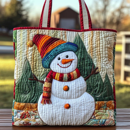 Christmas Snowman Quilted Tote Bag GFTOXM220