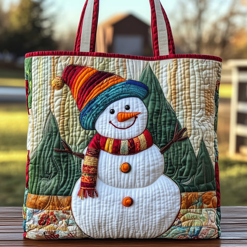 Christmas Snowman Quilted Tote Bag GFTOXM220