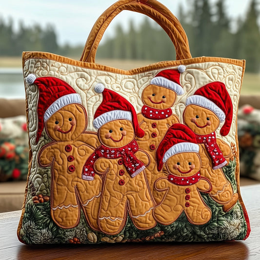 Christmas Gingerbread Quilted Tote Bag GFTOXM222