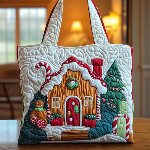 Christmas House Quilted Tote Bag GFTOXM223