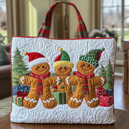 Gingerbread Buddies Quilted Tote Bag GFTOXM225