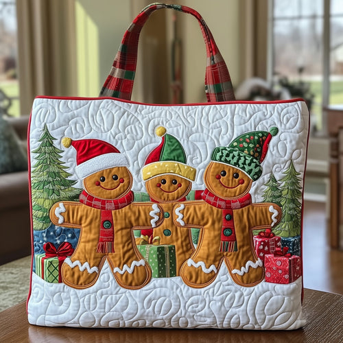 Gingerbread Buddies Quilted Tote Bag GFTOXM225