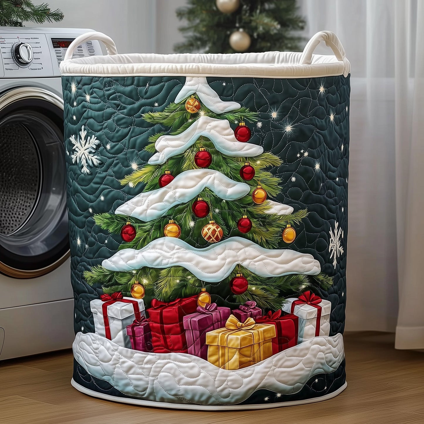 Christmas Quilted Laundry Basket GFTOXM233
