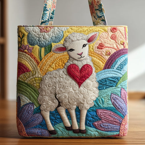Sweetheart Sheep Quilted Tote Bag GFTOXM23