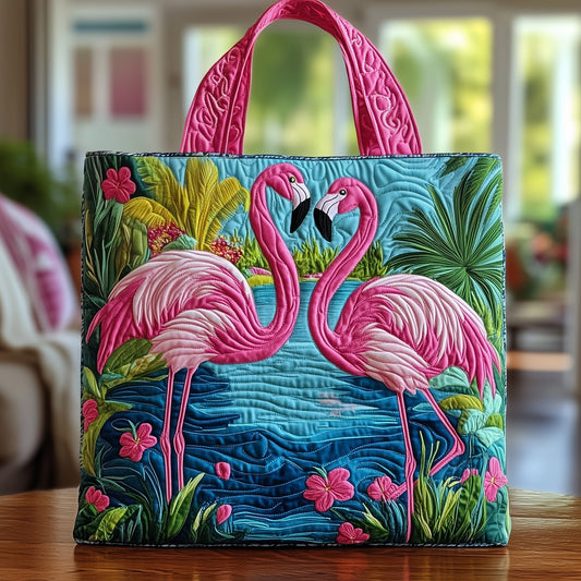 Tropical Flamigo Quilted Tote Bag GFTOXM260
