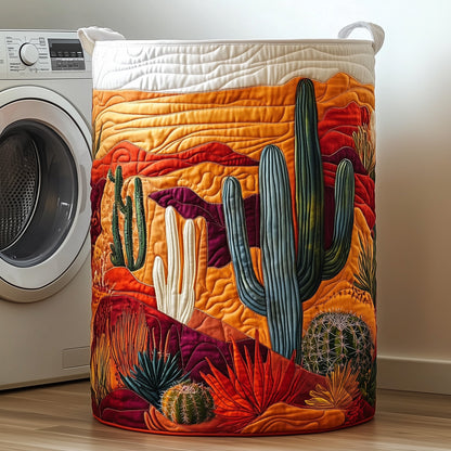 Sunset Cactus Quilted Laundry Basket GFTOXM267