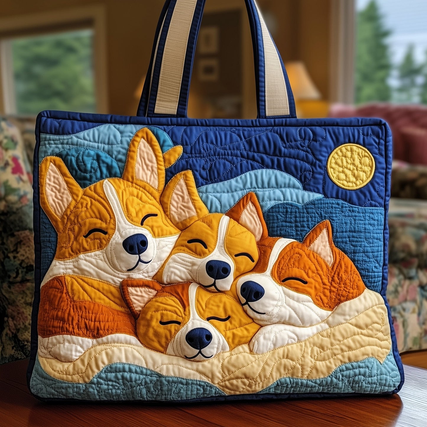 Corgi Buddies Quilted Tote Bag GFTOXM289