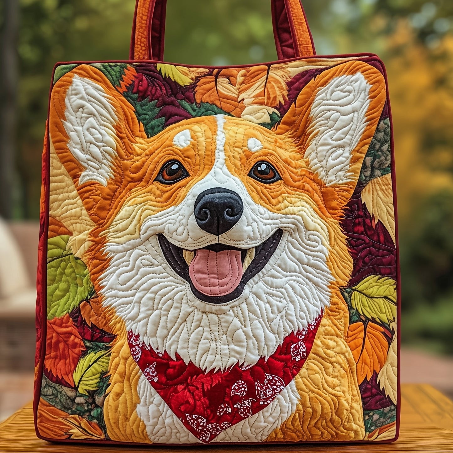 Autumn Corgi Quilted Tote Bag GFTOXM292
