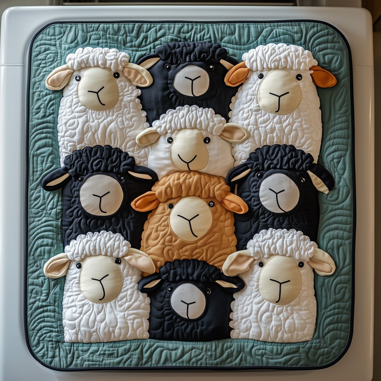 Sheep Quilted Washer and Dryer Cover GFTOXM296