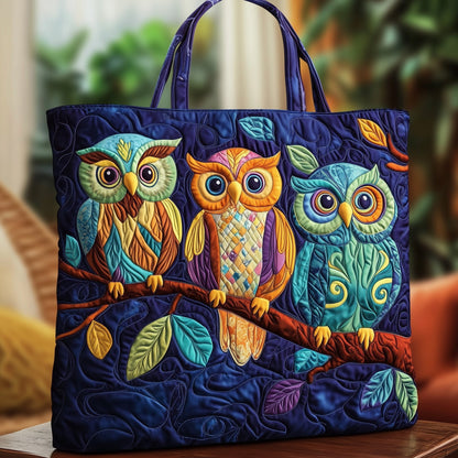 Unique Owl Quilted Tote Bag GFTOXM306