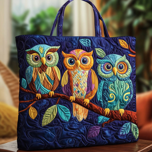 Unique Owl Quilted Tote Bag GFTOXM306