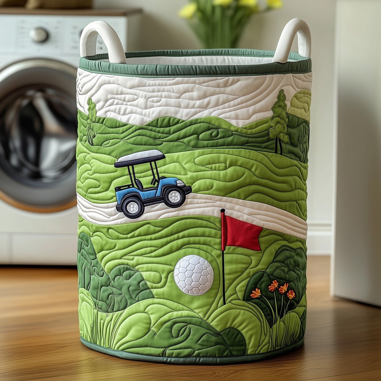 Golf Quilted Laundry Basket GFTOXM314