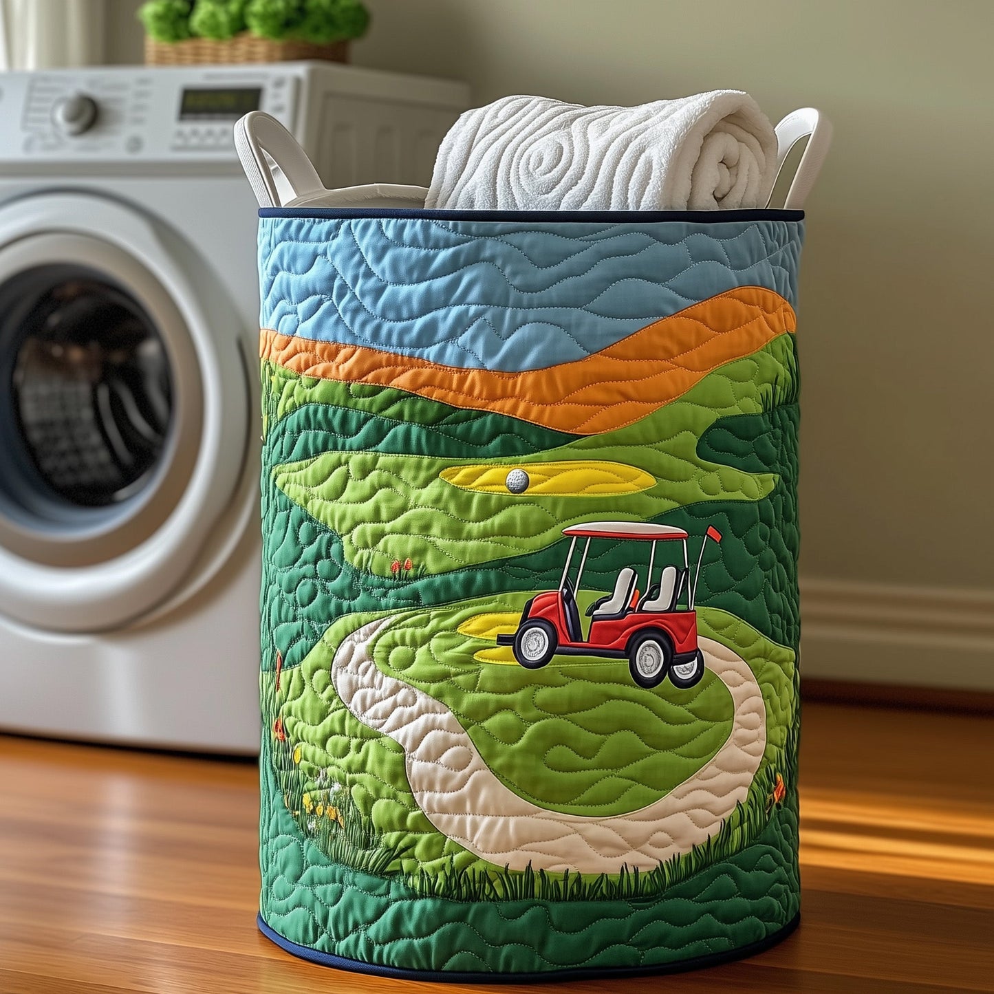 Golf Quilted Laundry Basket GFTOXM316