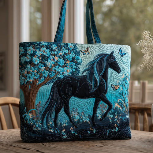 Midnight Horse Quilted Tote Bag GFTOXM31