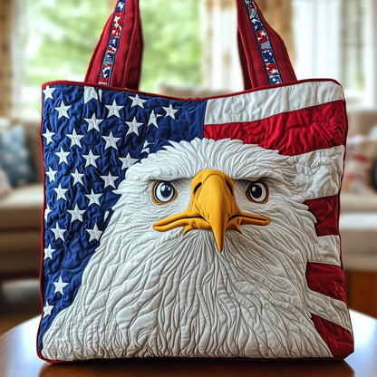 Patriotic Eagle Quilted Tote Bag GFTOXM346